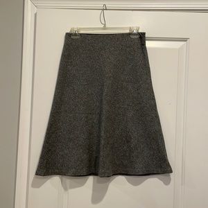 LOFT XS grey cotton skirt, knee length, great condition!